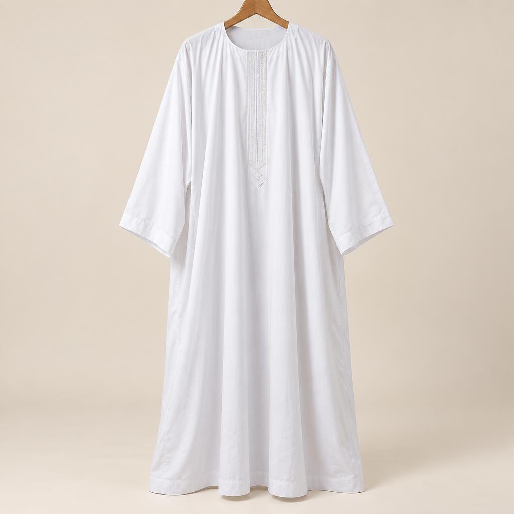 جلابية سودانية بيضاء
